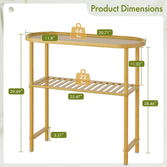 Bamboo Small Entryway Table, Atoping