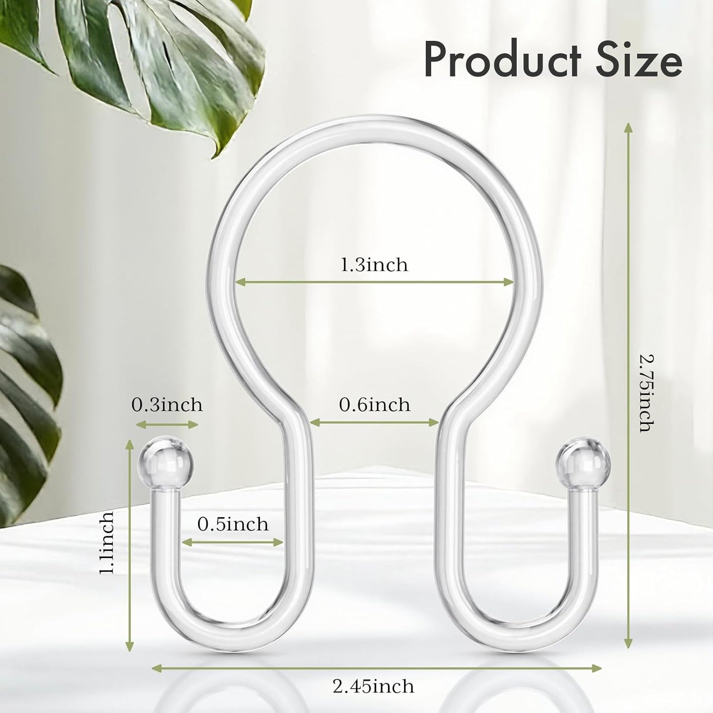 Bathway Decorative Shower Curtain Hangers