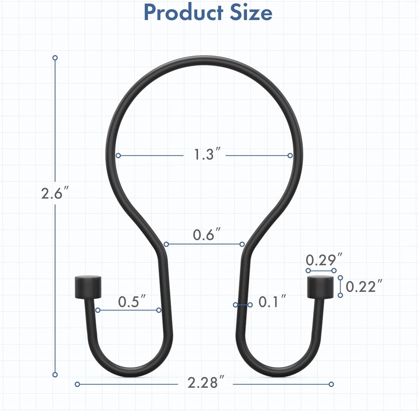 Bathway Shower Curtain Hooks, Balanced Design