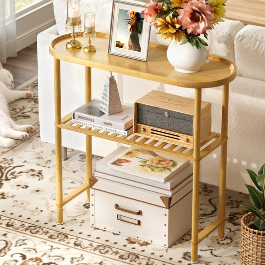 Bamboo Small Entryway Table, Atoping