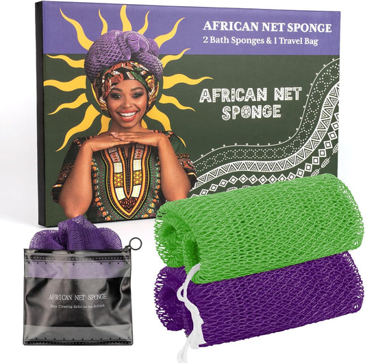 Bathway African Net Sponge, Exfoliating Body Scrubber