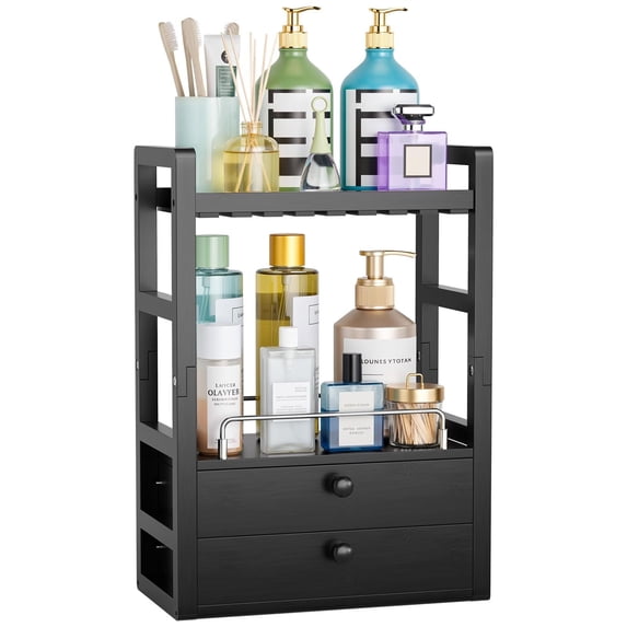 Bamboo Bathroom Countertop Organizer