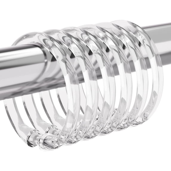 O Shape Plastic Shower Curtain Hooks for Bathroom