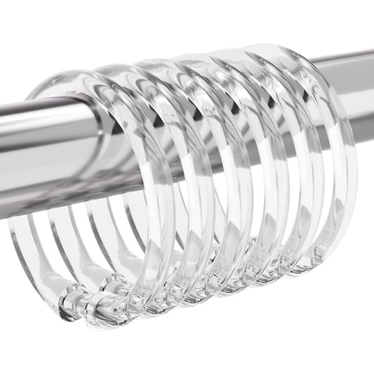 O Shape Plastic Shower Curtain Hooks for Bathroom