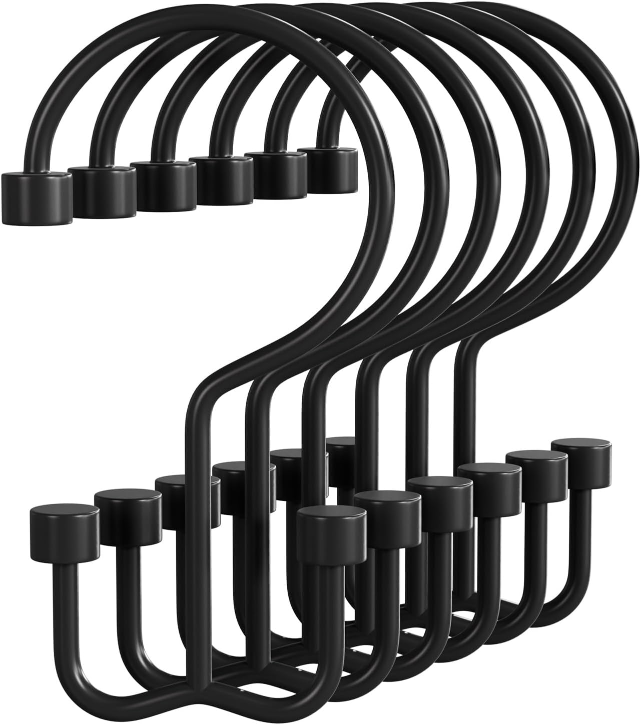 Bathway Double-Sided Shower Curtain Hooks, 3-Prong Style