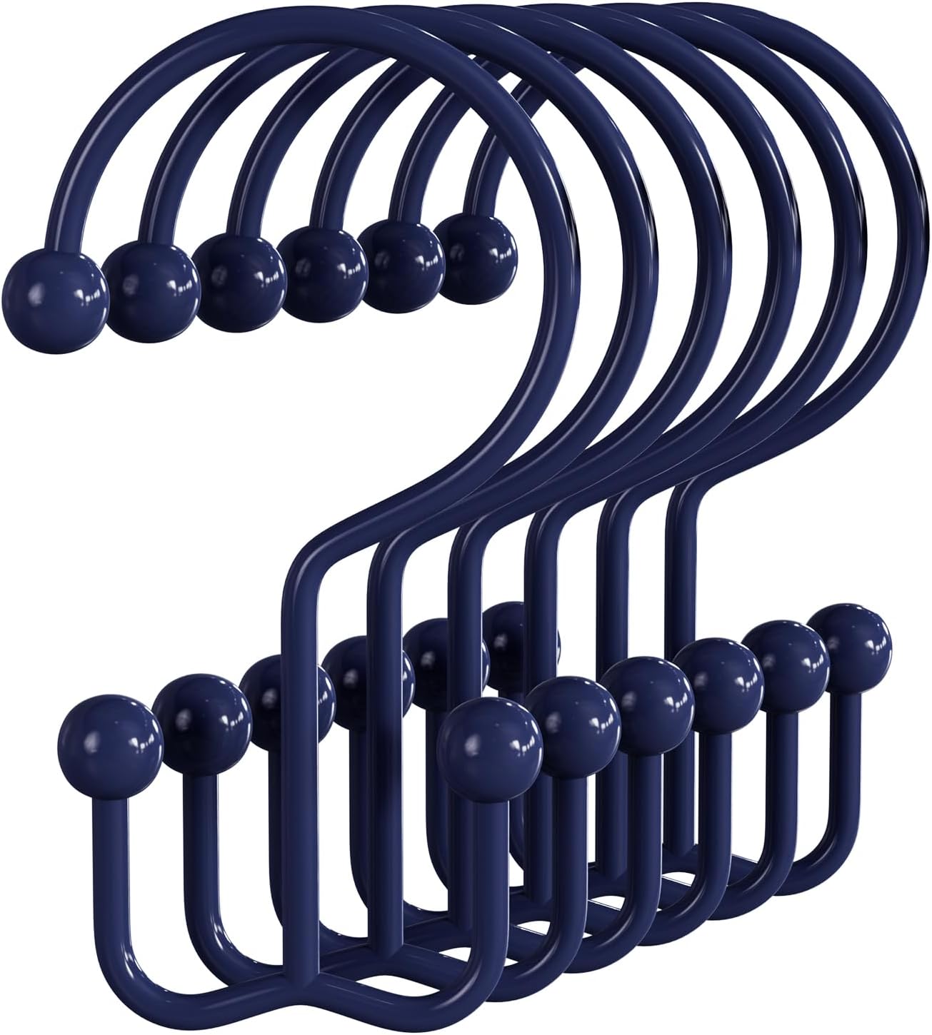 Bathway Double-Sided Shower Curtain Hooks, 3-Prong Style