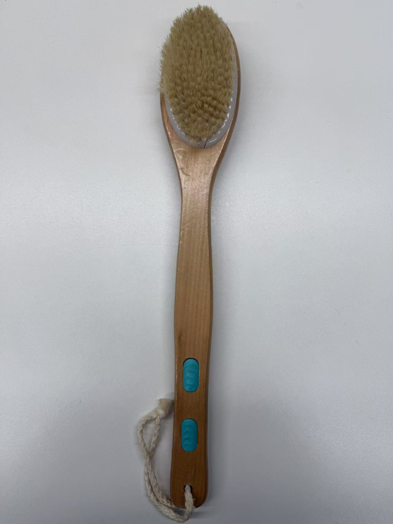 Bathway Long Handle Bath Brush with Natural Bristles